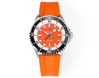 GR Factory Breitling 42MM in Diameter Sapphire Glass Mechanical Movement Bright Orange Bracelet Watch